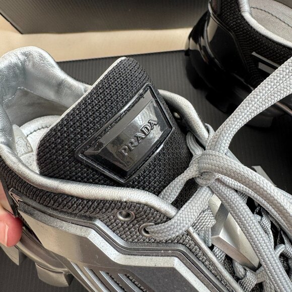 Prada Cloudbust Thunder sneakers in Black/Silver, size 38.5 - Picture 14 of 16